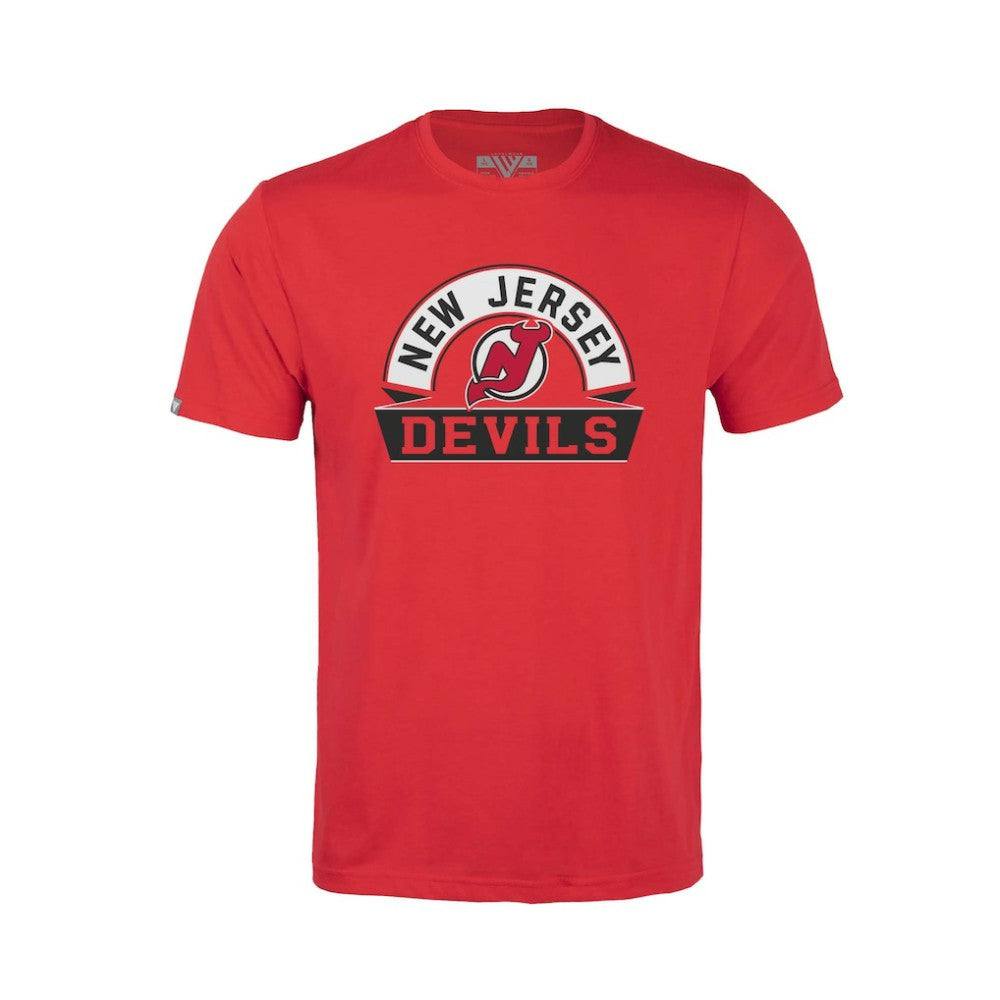 NHL New Jersey Devils Levelwear Youth Little Richmond Banner Arch T-Shirt