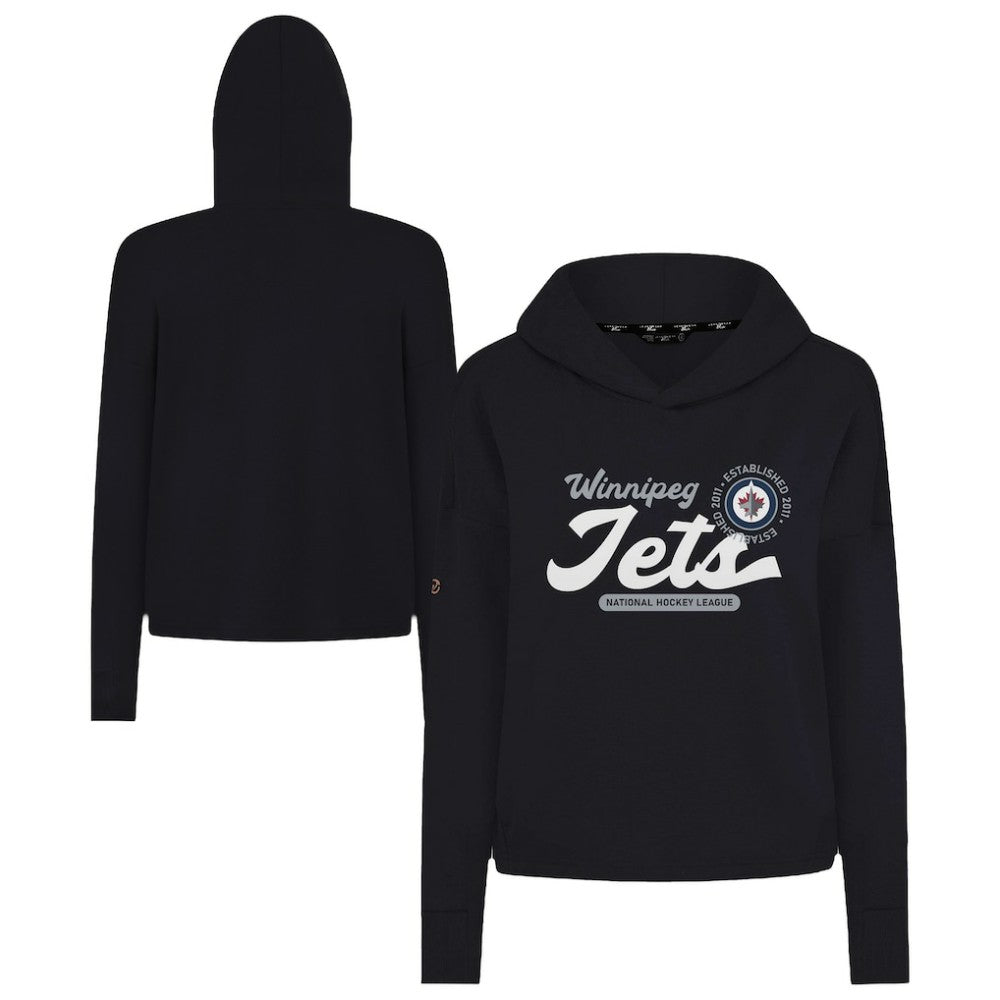 NHL Winnipeg Jets Levelwear Women's Sweet Monument Tri-Blend Cropped Pullover Hoodie