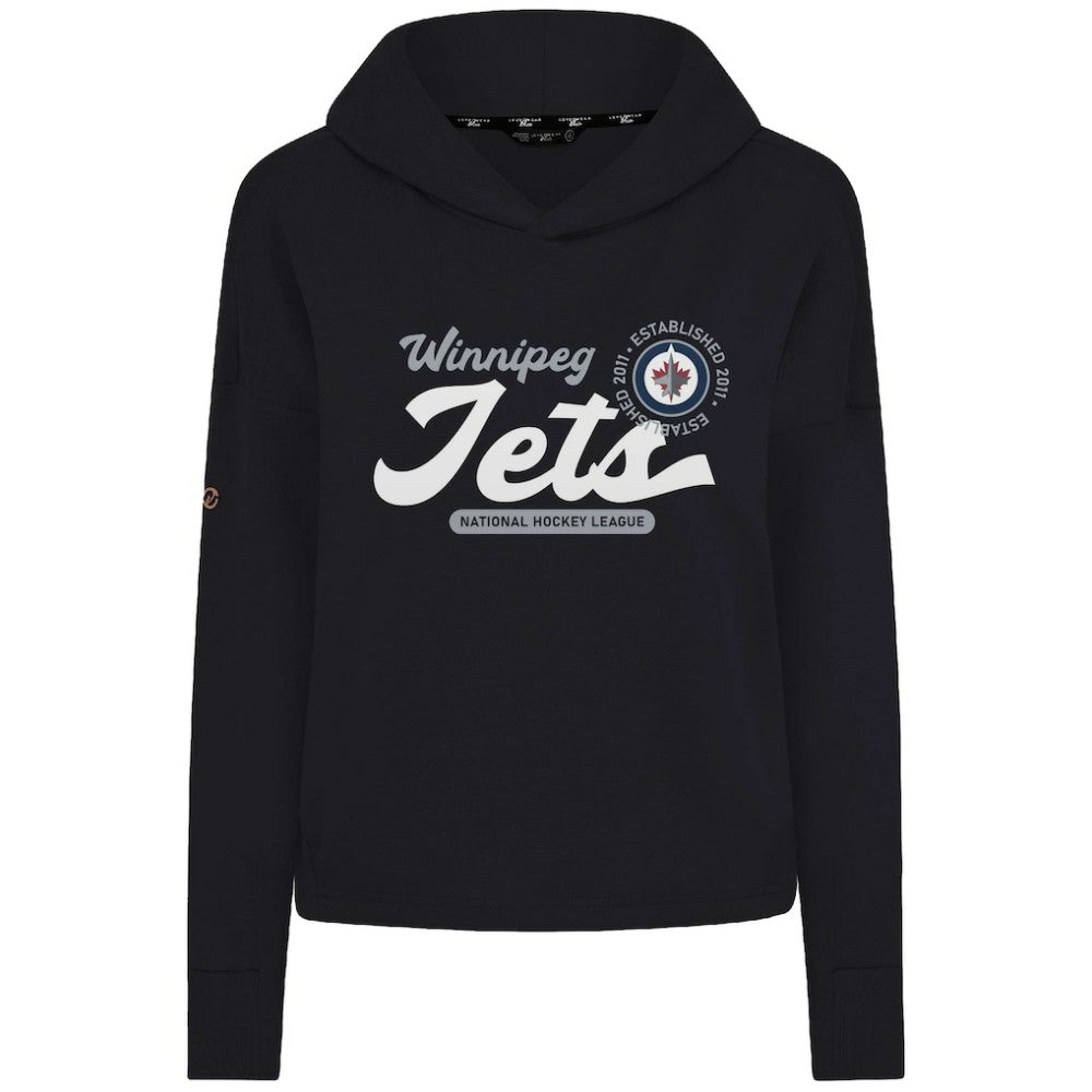 NHL Winnipeg Jets Levelwear Women's Sweet Monument Tri-Blend Cropped Pullover Hoodie