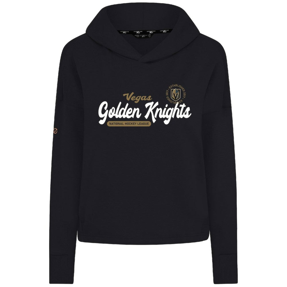 NHL Vegas Golden Knights Levelwear Women's Sweet Monument Tri-Blend Cropped Pullover Hoodie