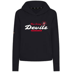 NHL New Jersey Devils Levelwear Women's Sweet Monument Tri-Blend Cropped Pullover Hoodie