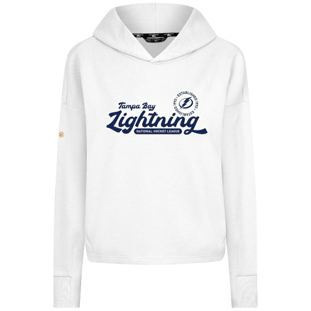 NHL Tampa Bay Lightning Levelwear Women's Sweet Monument Tri-Blend Cropped Pullover Hoodie