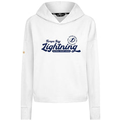 NHL Tampa Bay Lightning Levelwear Women's Sweet Monument Tri-Blend Cropped Pullover Hoodie