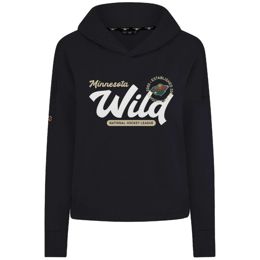 NHL Minnesota Wild Levelwear Women's Sweet Monument Tri-Blend Cropped Pullover Hoodie