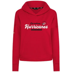 NHL Carolina Hurricanes Levelwear Women's Sweet Monument Tri-Blend Cropped Pullover Hoodie