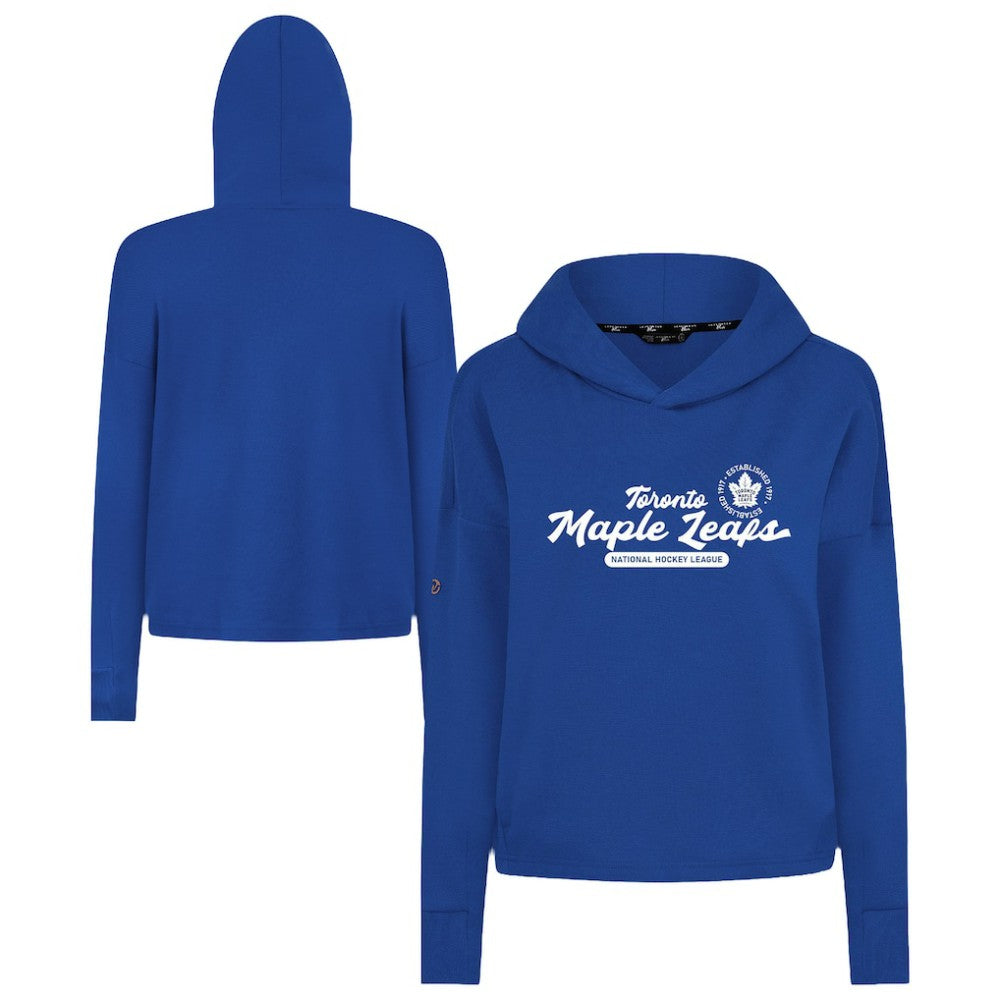 NHL Toronto Maple Leafs Levelwear Women's Sweet Monument Tri-Blend Cropped Pullover Hoodie