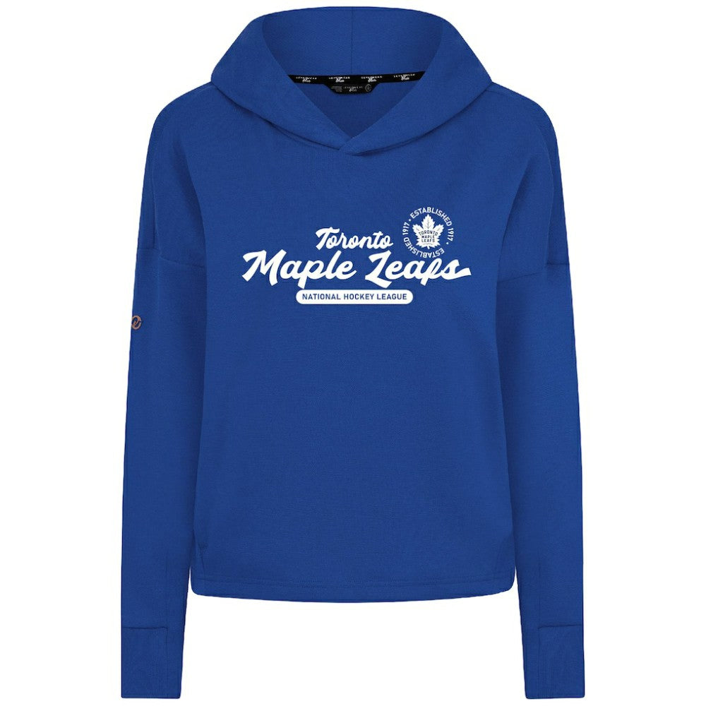 NHL Toronto Maple Leafs Levelwear Women's Sweet Monument Tri-Blend Cropped Pullover Hoodie