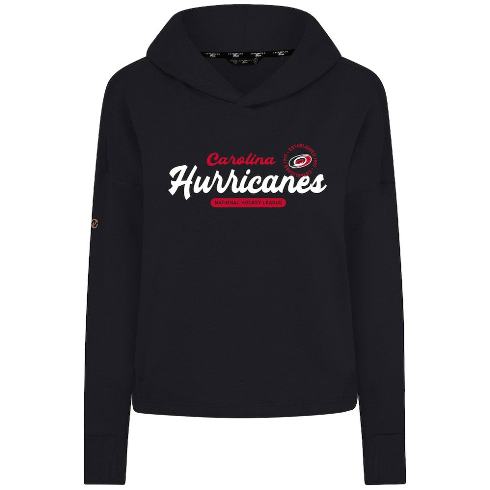 NHL Carolina Hurricanes Levelwear Women's Sweet Monument Tri-Blend Cropped Pullover Hoodie