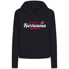 NHL Carolina Hurricanes Levelwear Women's Sweet Monument Tri-Blend Cropped Pullover Hoodie