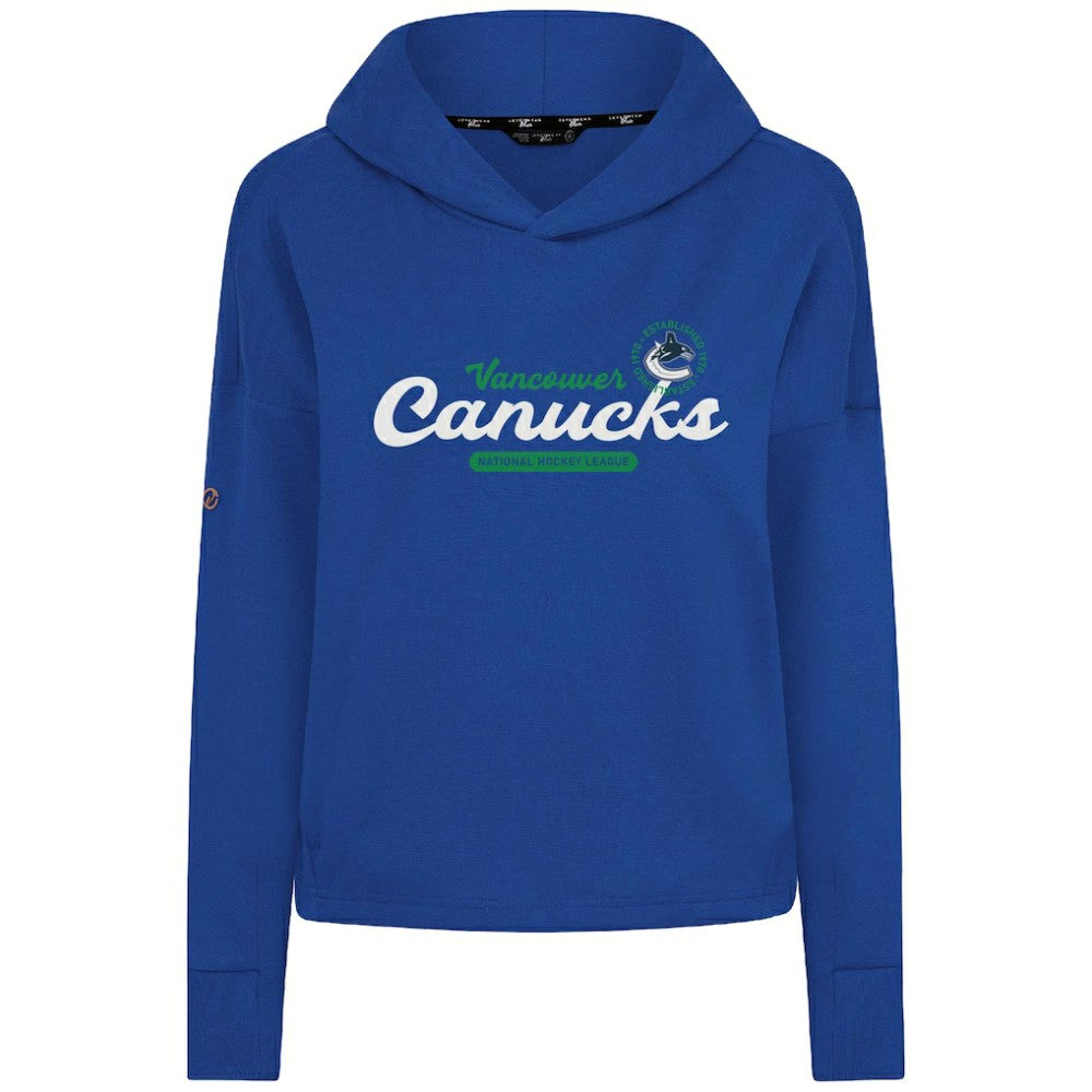 NHL Vancouver Canucks Levelwear Women's Sweet Monument Tri-Blend Cropped Pullover Hoodie