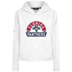 NHL Florida Panthers Levelwear Women's Sweet Banner Arch Tri-Blend Cropped Pullover Hoodie