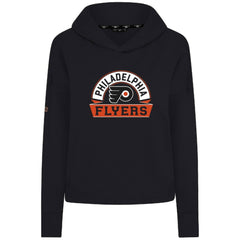 NHL Philadelphia Flyers Levelwear Women's Sweet Banner Arch Tri-Blend Cropped Pullover Hoodie