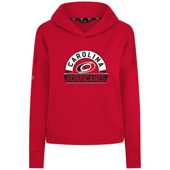 NHL Carolina Hurricanes Levelwear Women's Sweet Banner Arch Tri-Blend Cropped Pullover Hoodie