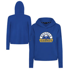 NHL Buffalo Sabres Levelwear Women's Sweet Banner Arch Tri-Blend Cropped Pullover Hoodie