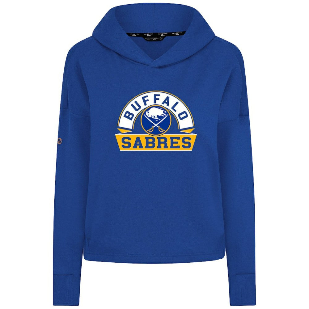 NHL Buffalo Sabres Levelwear Women's Sweet Banner Arch Tri-Blend Cropped Pullover Hoodie