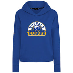 NHL Buffalo Sabres Levelwear Women's Sweet Banner Arch Tri-Blend Cropped Pullover Hoodie