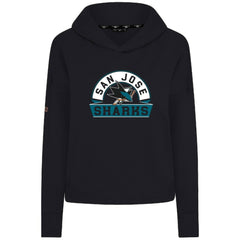 NHL San Jose Sharks Levelwear Women's Sweet Banner Arch Tri-Blend Cropped Pullover Hoodie