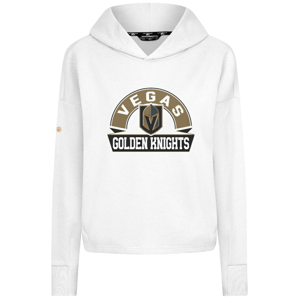 NHL Vegas Golden Knights Levelwear Women's Sweet Banner Arch Tri-Blend Cropped Pullover Hoodie