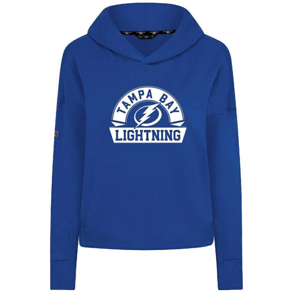 NHL Tampa Bay Lightning Levelwear Women's Sweet Banner Arch Tri-Blend Cropped Pullover Hoodie