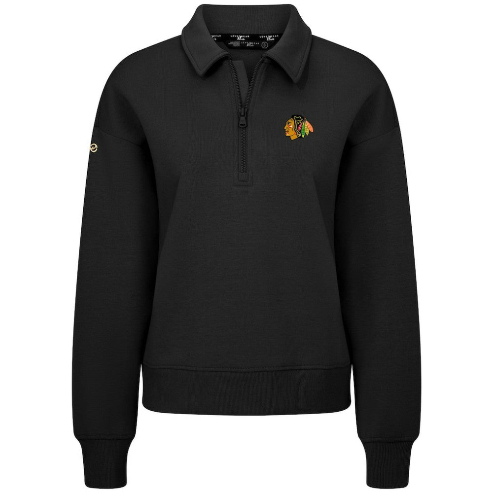 NHL Chicago Blackhawks Levelwear Women's Canmore Quarter-Zip Pullover