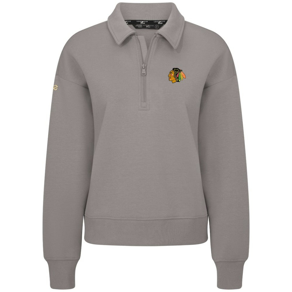 NHL Chicago Blackhawks Levelwear Women's Canmore Quarter-Zip Pullover