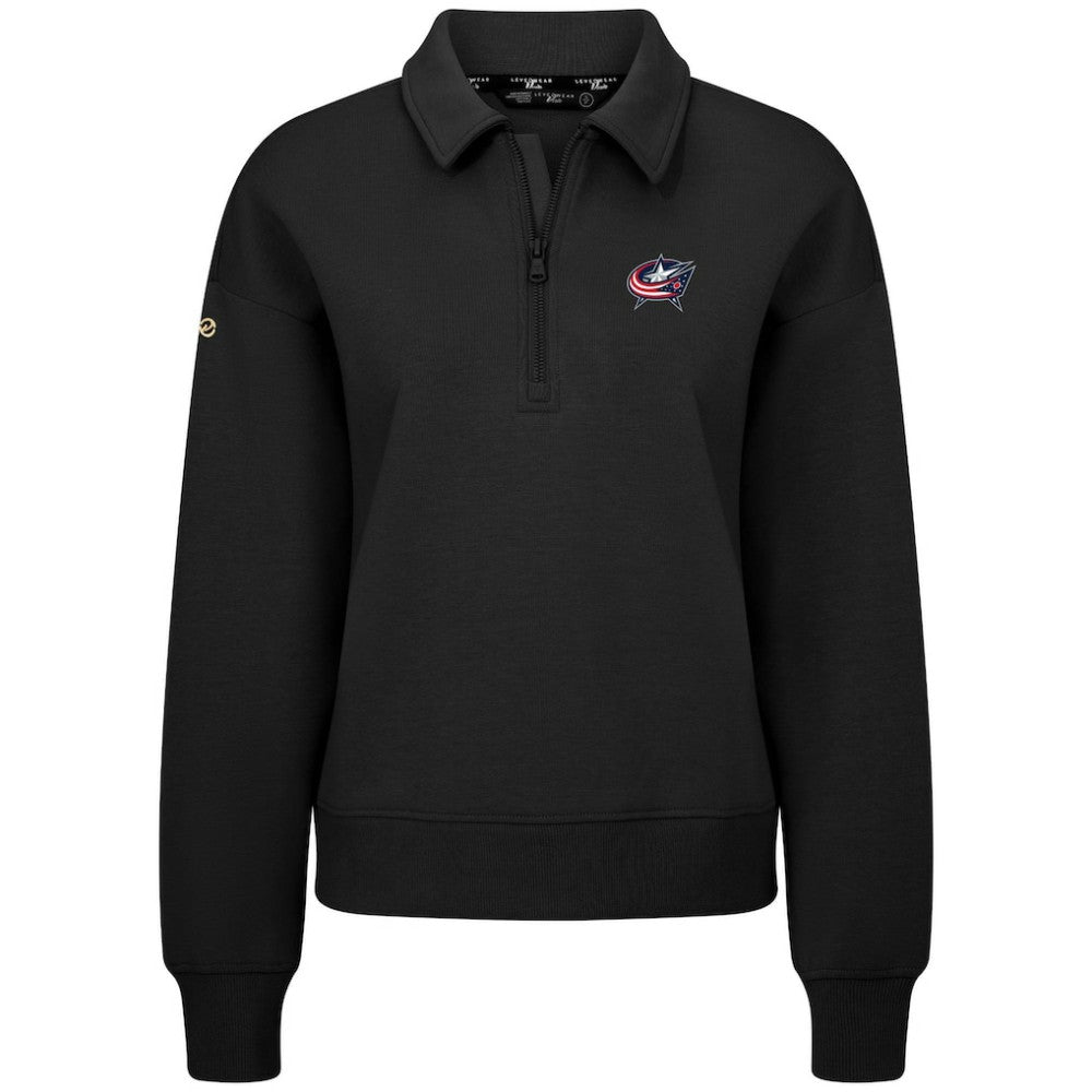 NHL Columbus Blue Jackets Levelwear Women's Canmore Quarter-Zip Pullover