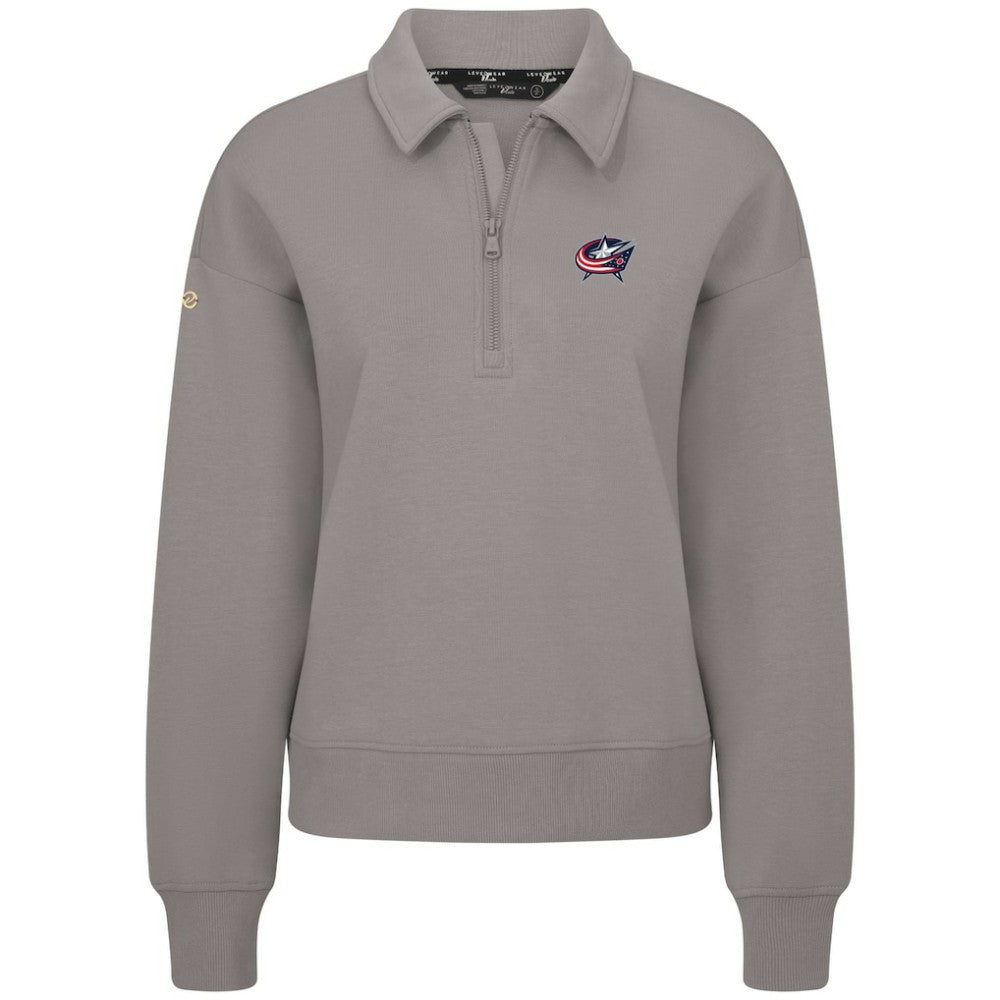 NHL Columbus Blue Jackets Levelwear Women's Canmore Quarter-Zip Pullover