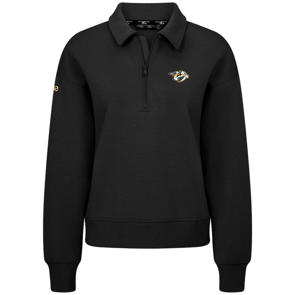 NHL Nashville Predators Levelwear Women's Canmore Quarter-Zip Pullover