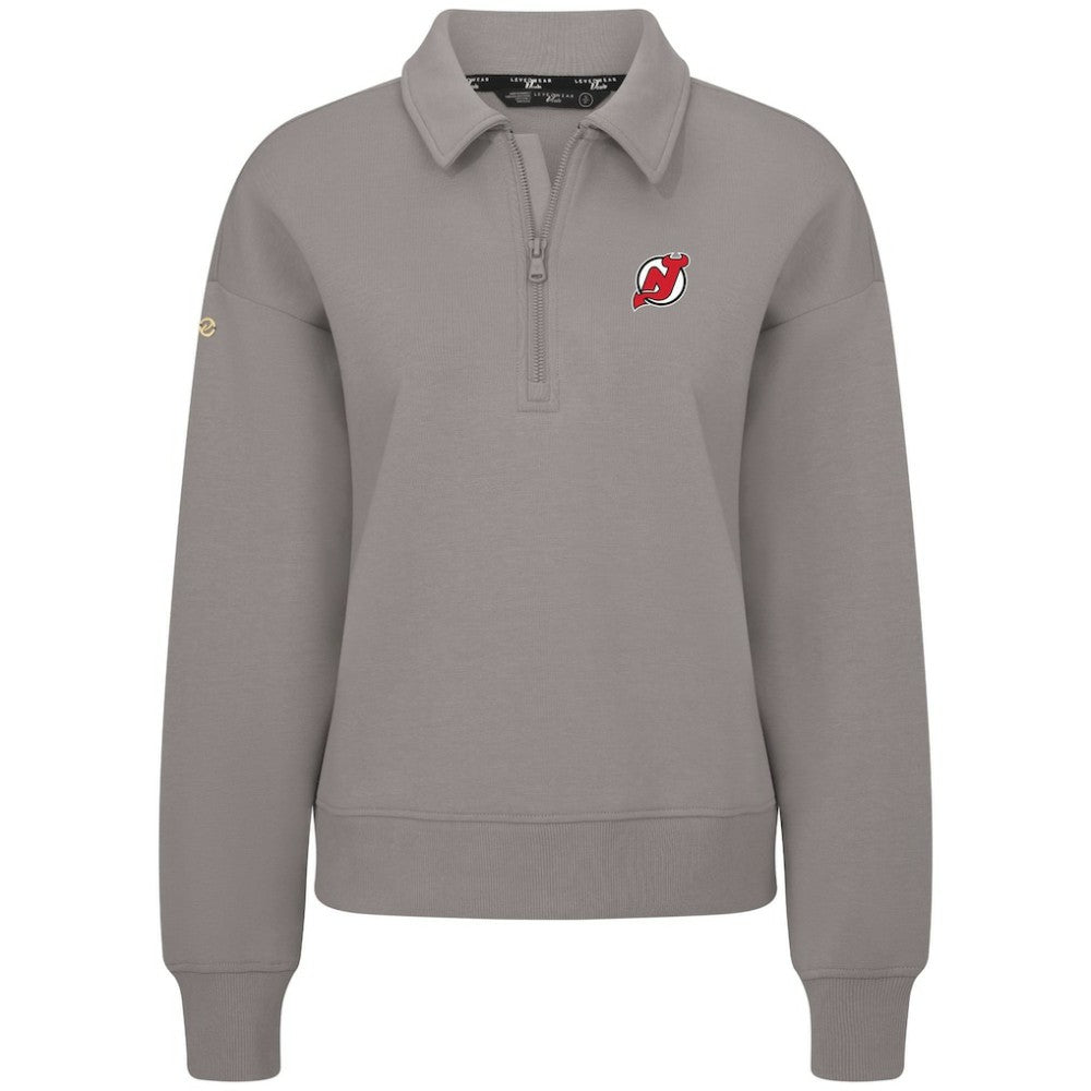 NHL New Jersey Devils Levelwear Women's Canmore Quarter-Zip Pullover