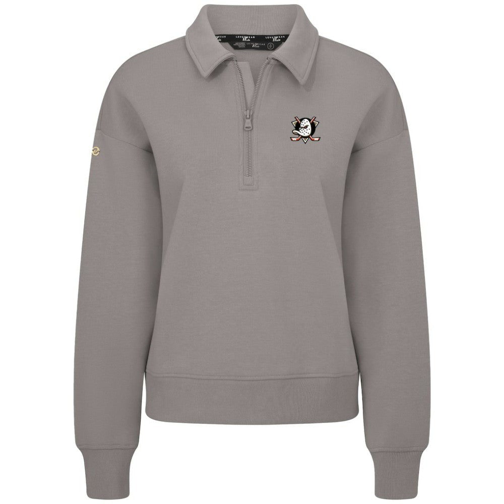 NHL Anaheim Ducks Levelwear Women's Canmore Quarter-Zip Pullover