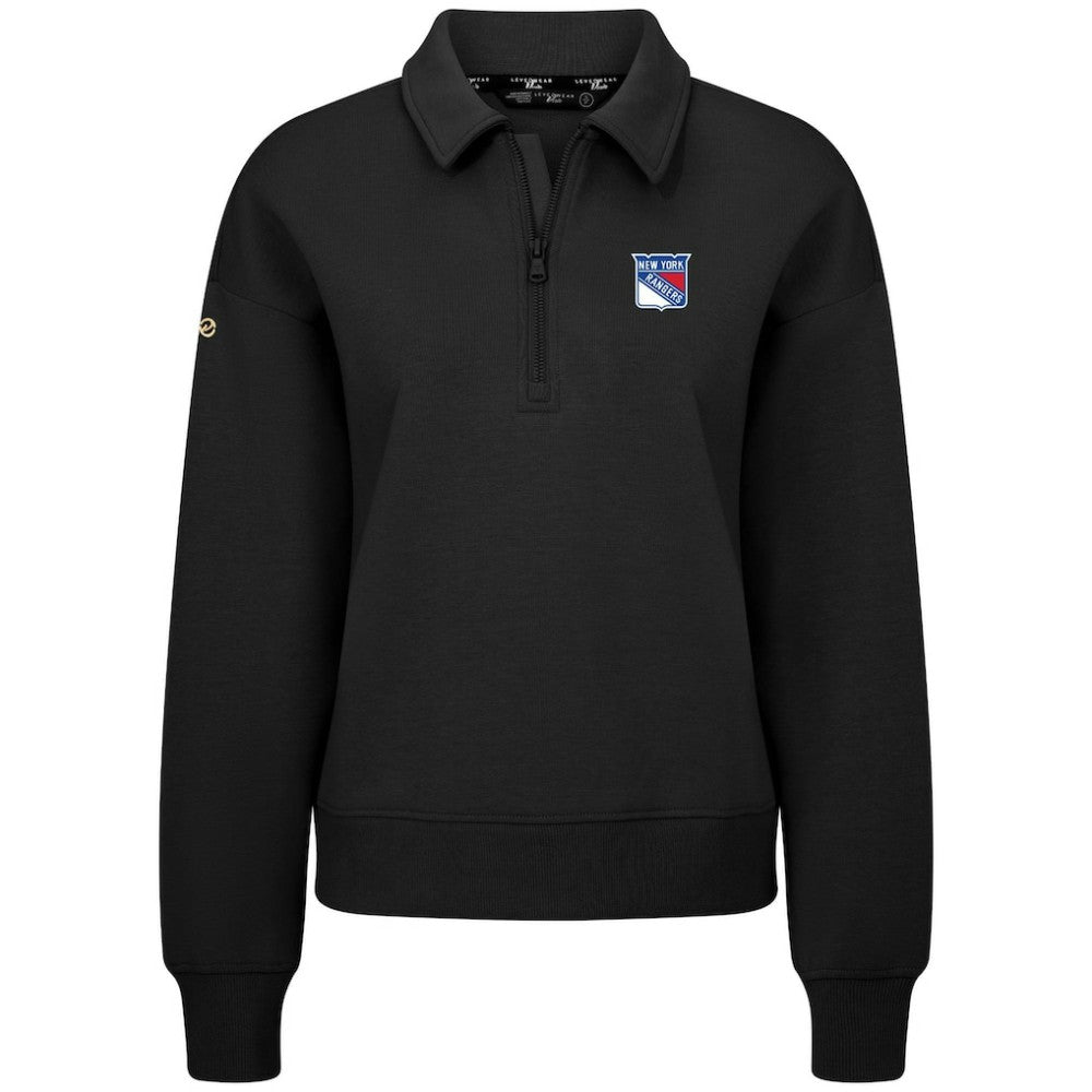 NHL New York Rangers Levelwear Women's Canmore Quarter-Zip Pullover