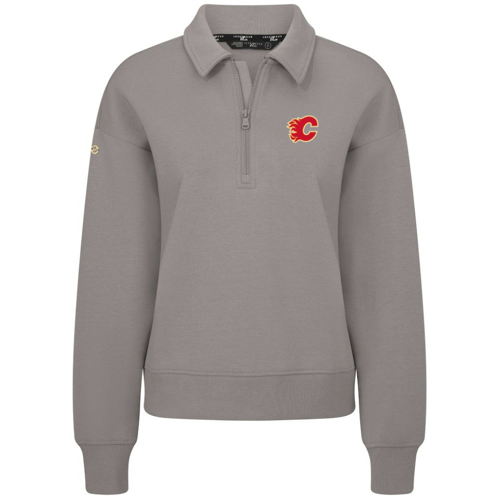 NHL Calgary Flames Levelwear Women's Canmore Quarter-Zip Pullover