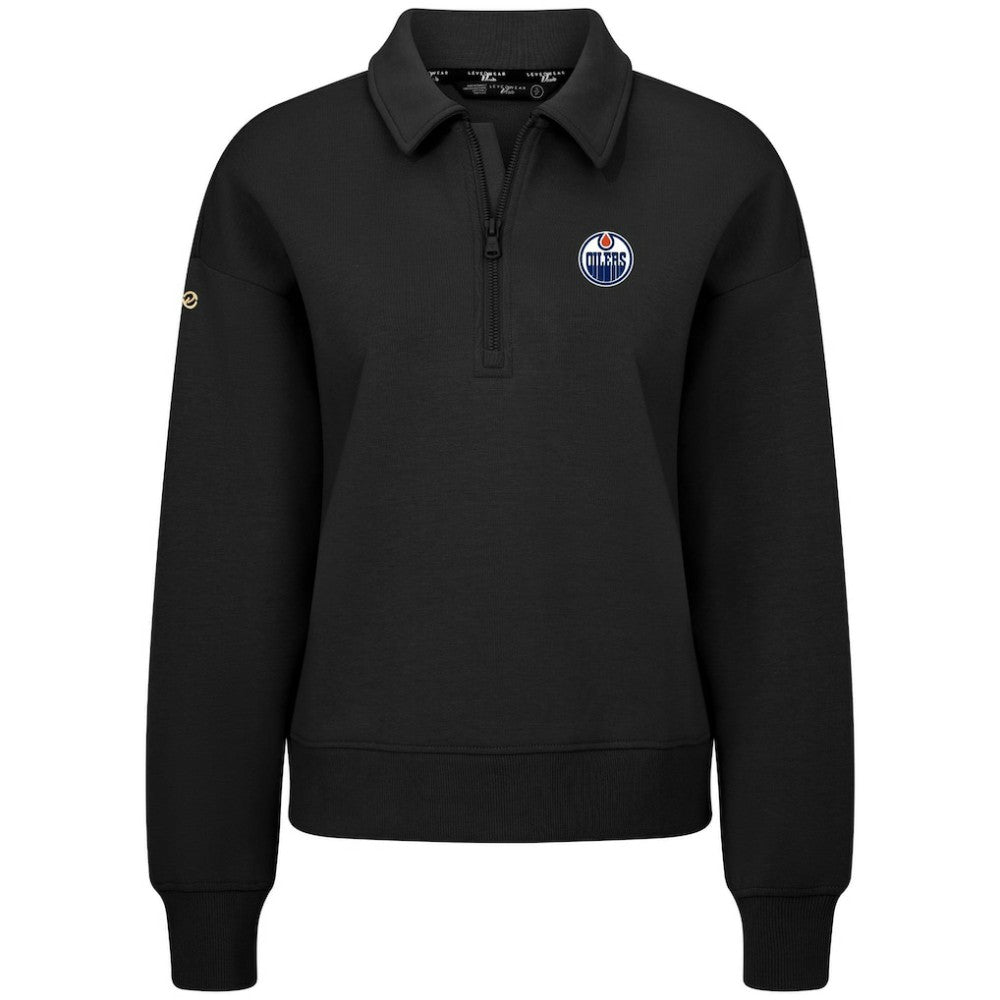NHL Edmonton Oilers Levelwear Women's Canmore Quarter-Zip Pullover