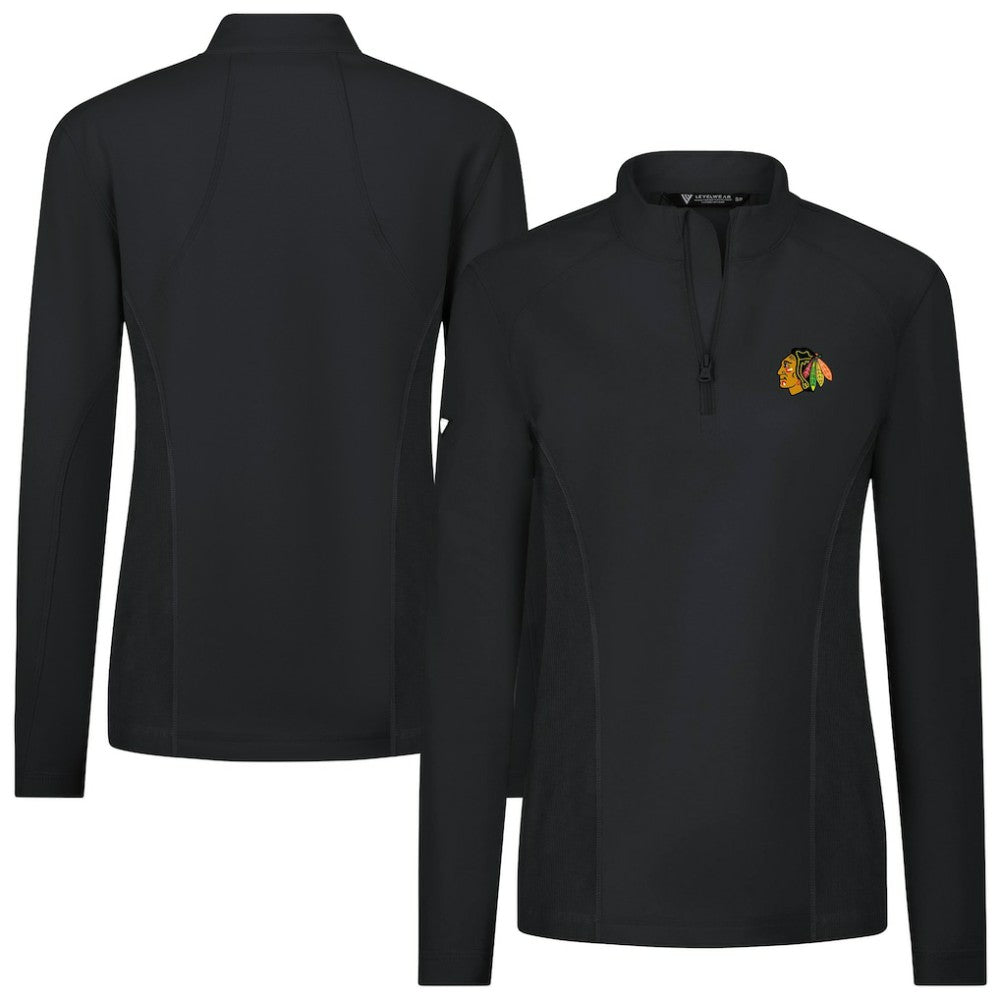 NHL Chicago Blackhawks Levelwear Women's Upright Quarter-Zip Pullover