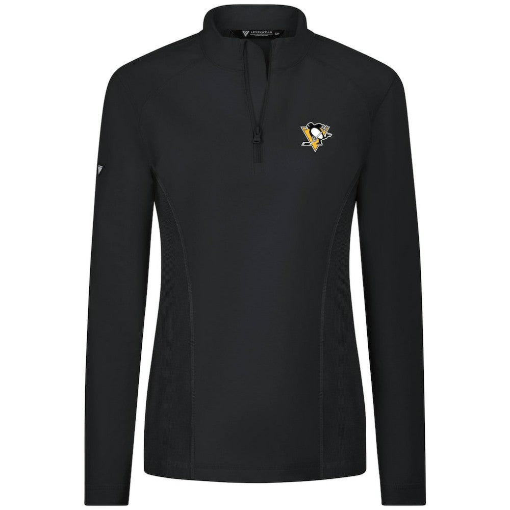 NHL Pittsburgh Penguins Levelwear Women's Upright Quarter-Zip Pullover