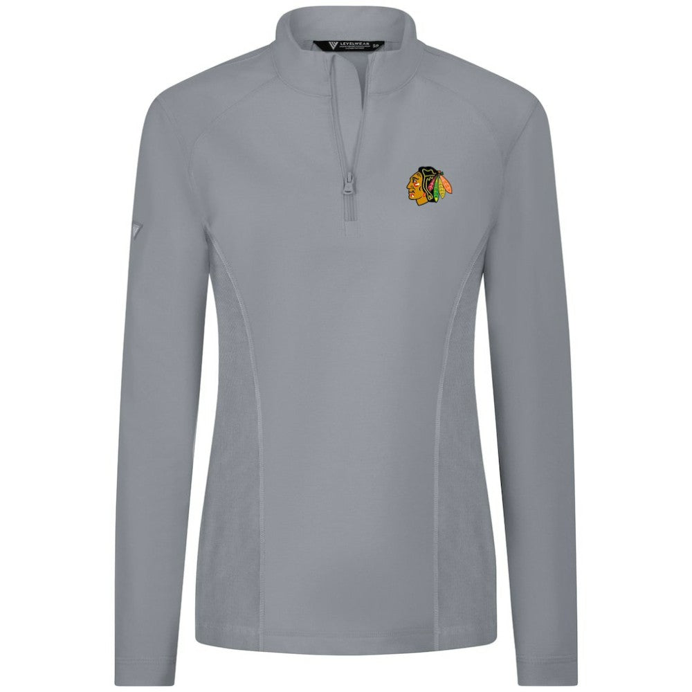 NHL Chicago Blackhawks Levelwear Women's Upright Quarter-Zip Pullover