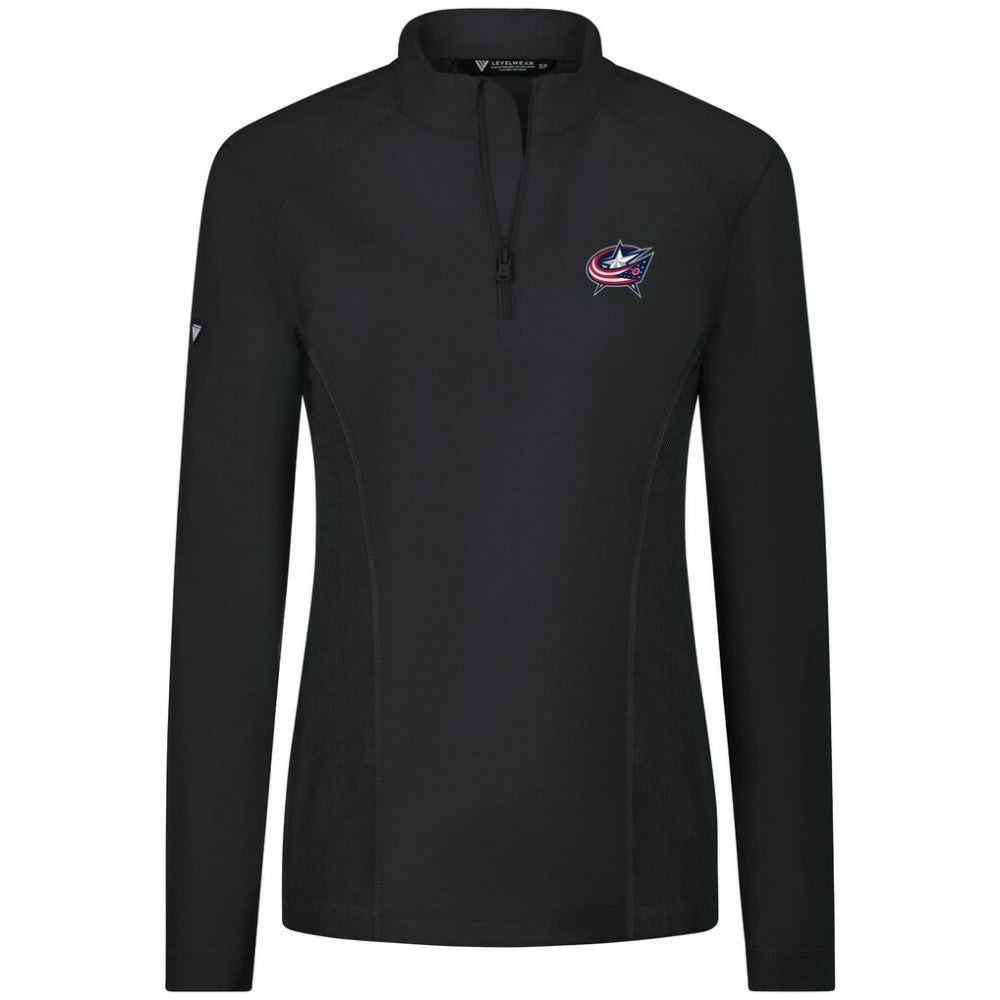 NHL Columbus Blue Jackets Levelwear Women's Upright Quarter-Zip Pullover