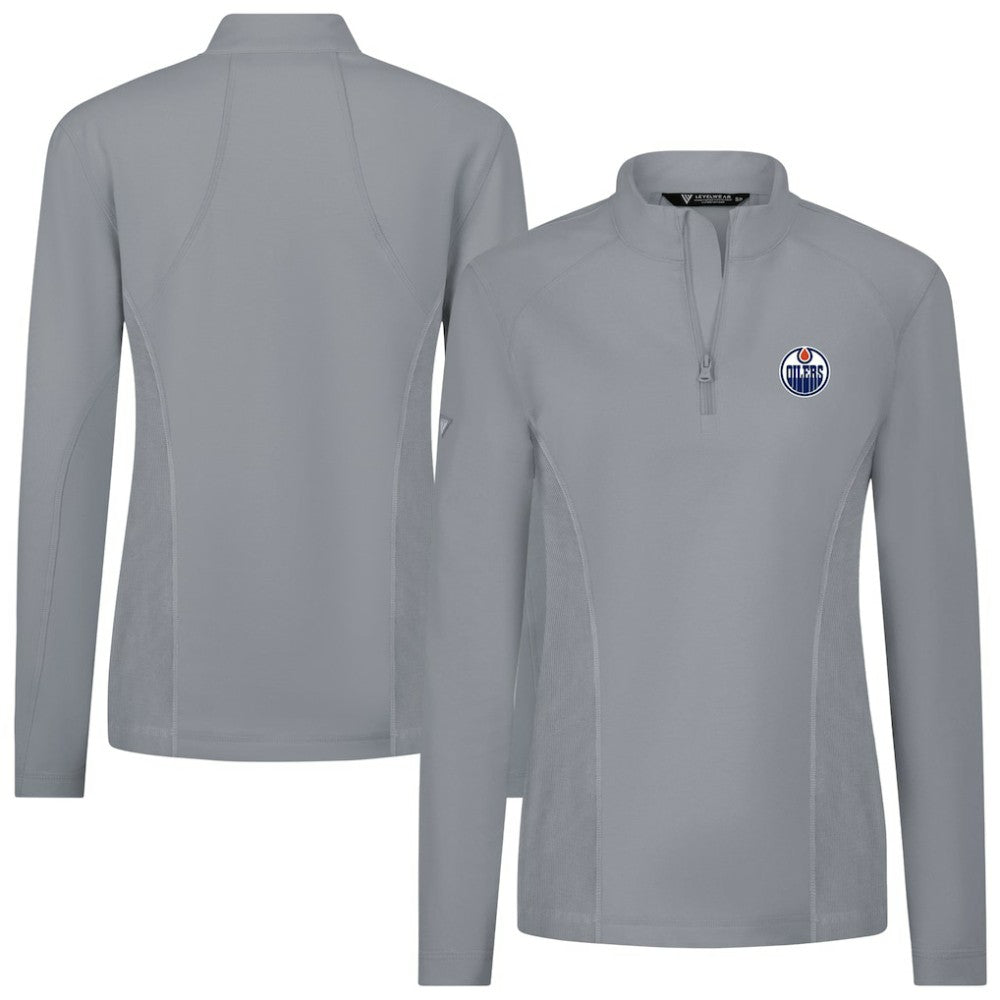NHL Edmonton Oilers Levelwear Women's Upright Quarter-Zip Pullover