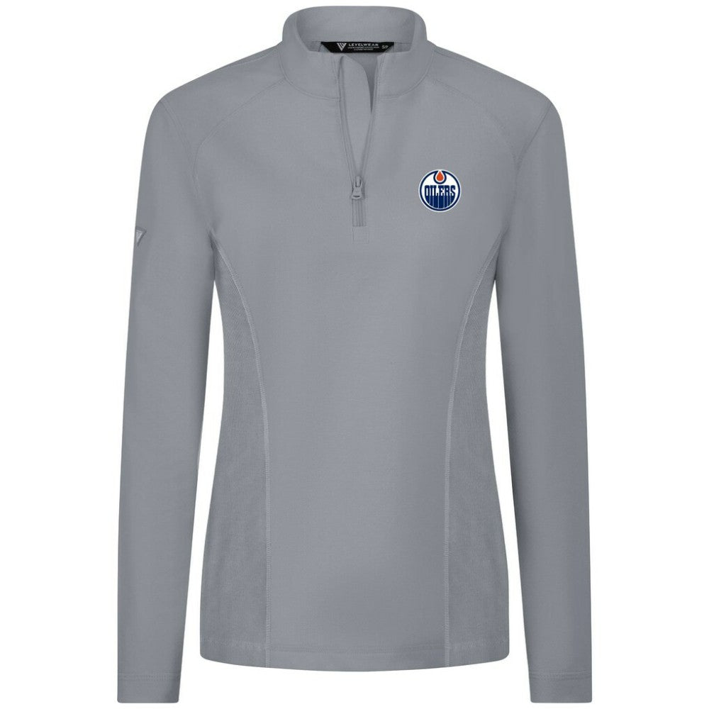 NHL Edmonton Oilers Levelwear Women's Upright Quarter-Zip Pullover