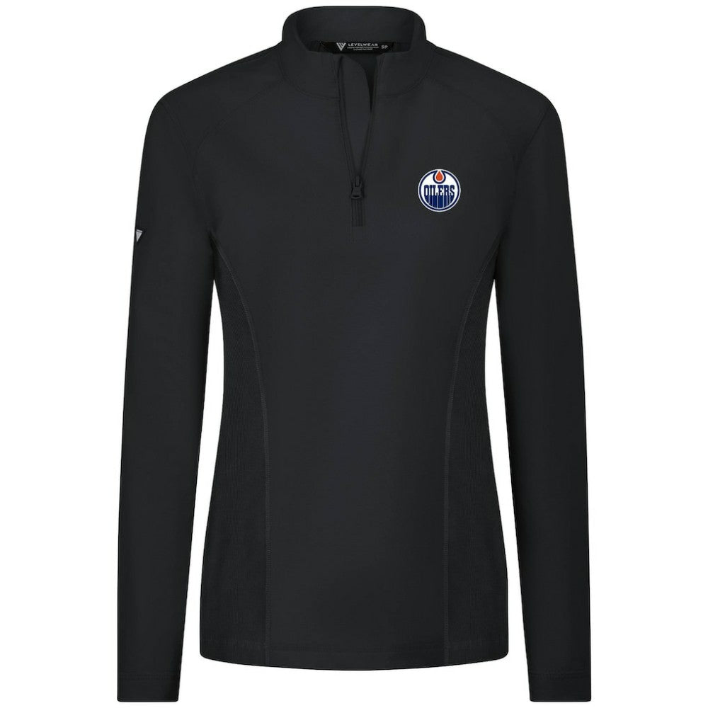 NHL Edmonton Oilers Levelwear Women's Upright Quarter-Zip Pullover