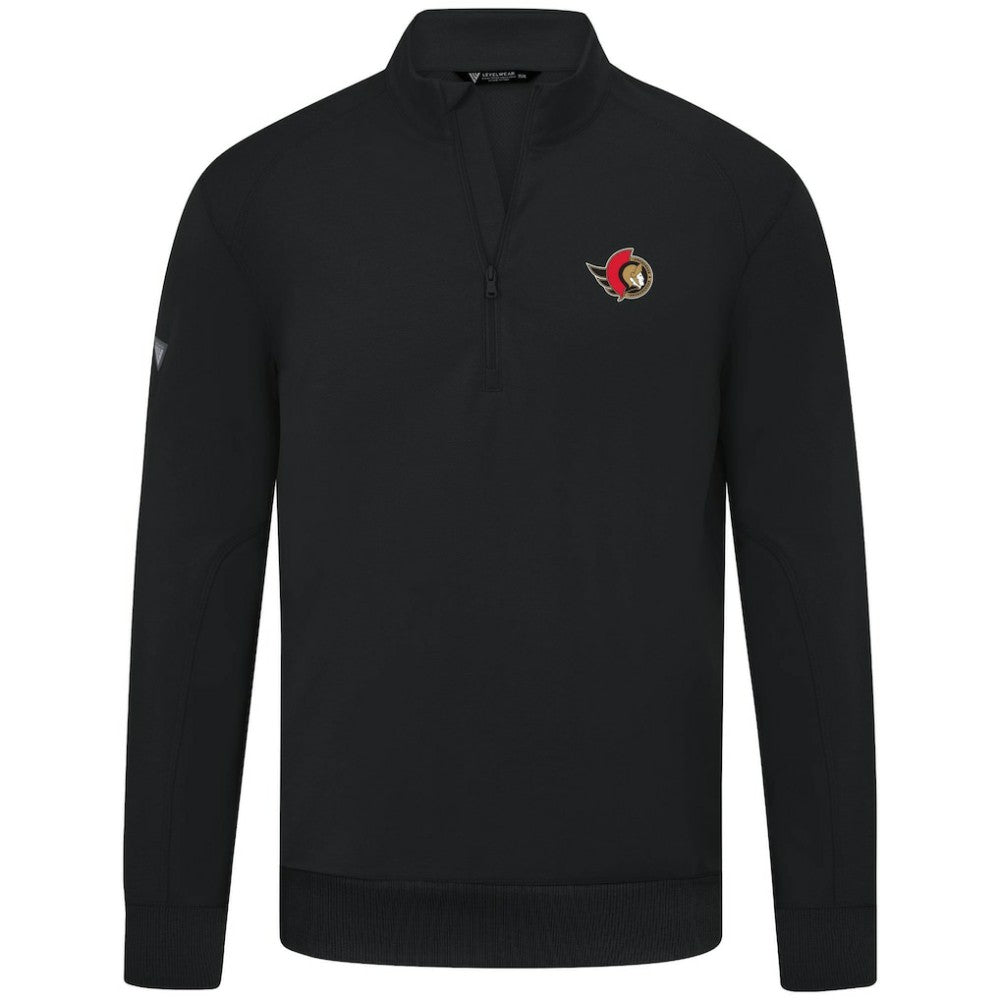 NHL Ottawa Senators Levelwear Upright Tri-Blend Quarter-Zip Pullover