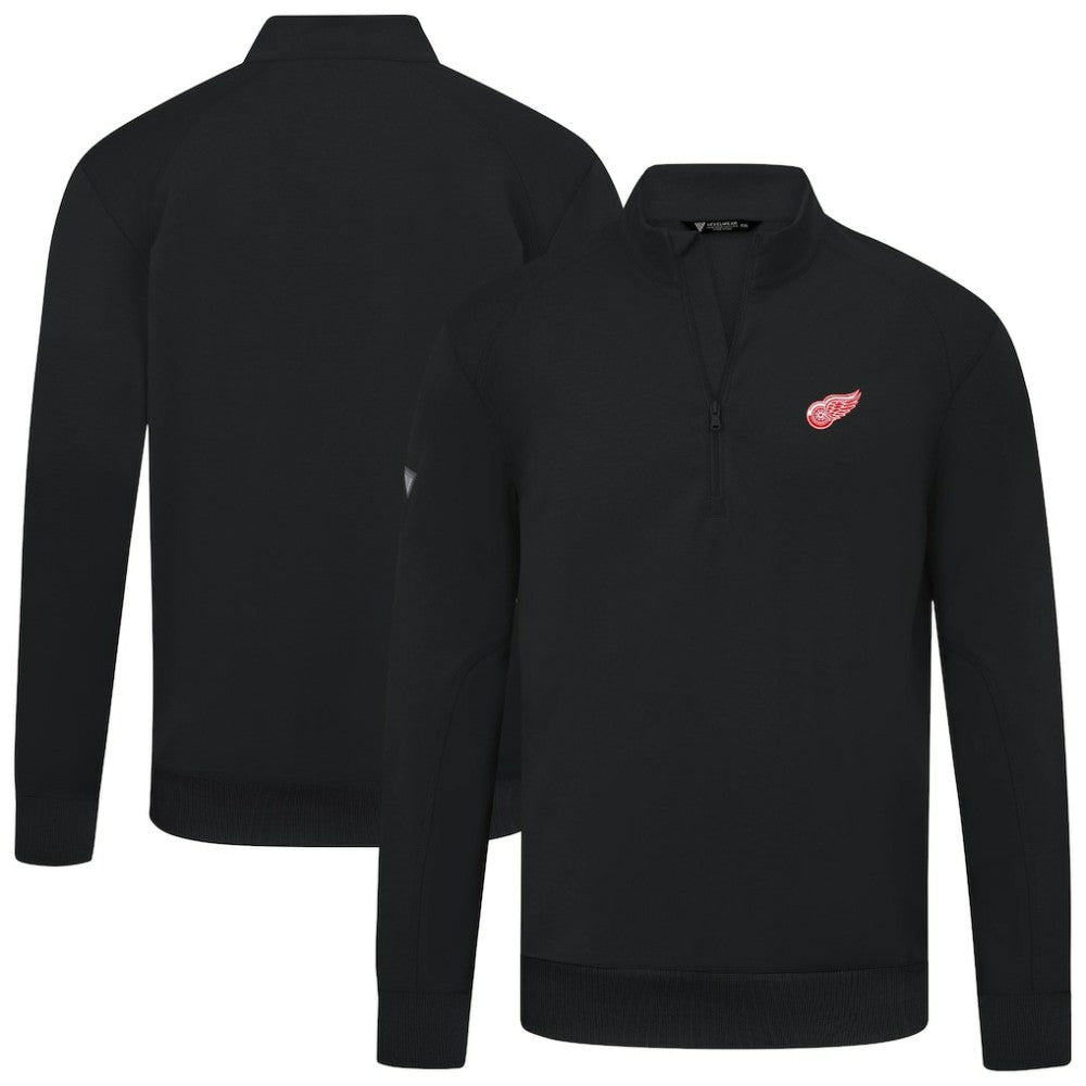 NHL Detroit Red Wings Levelwear Upright Tri-Blend Quarter-Zip Pullover