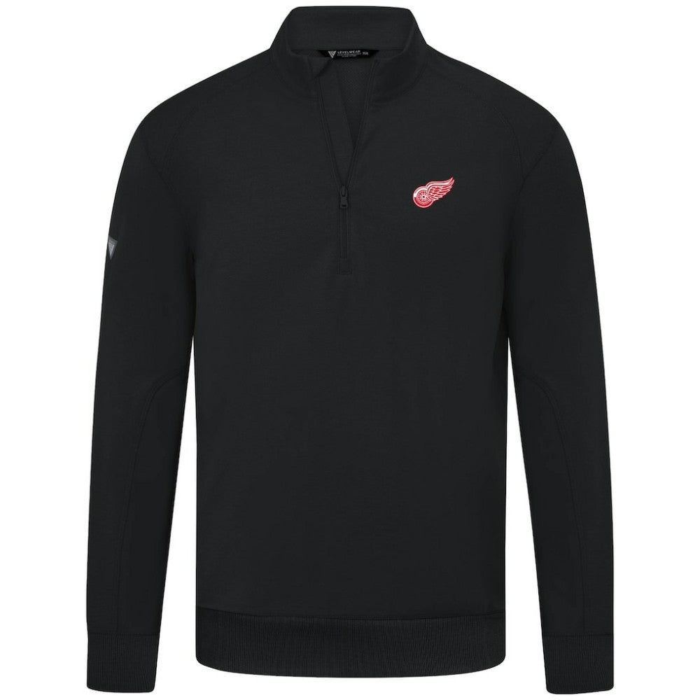 NHL Detroit Red Wings Levelwear Upright Tri-Blend Quarter-Zip Pullover
