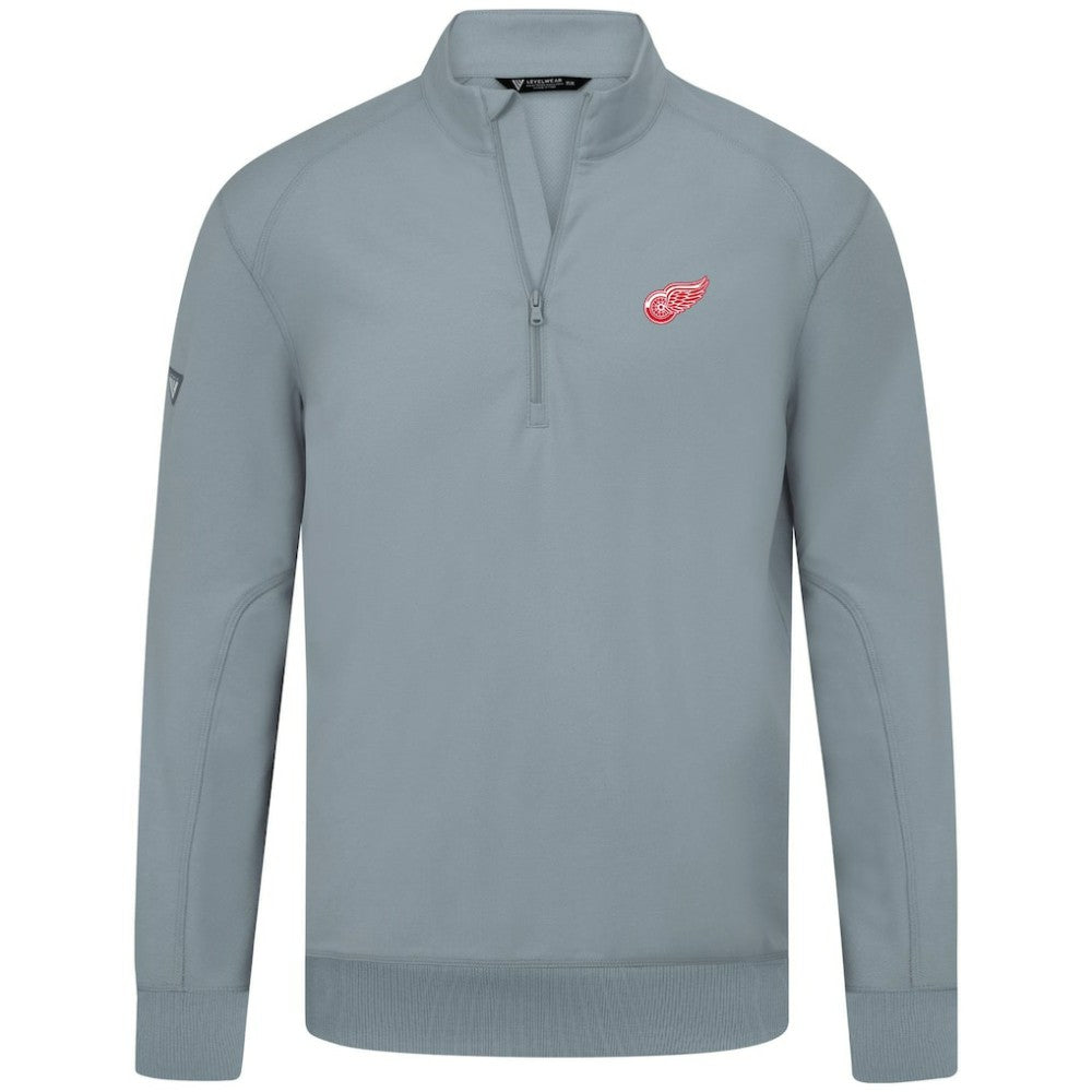 NHL Detroit Red Wings Levelwear Upright Tri-Blend Quarter-Zip Pullover