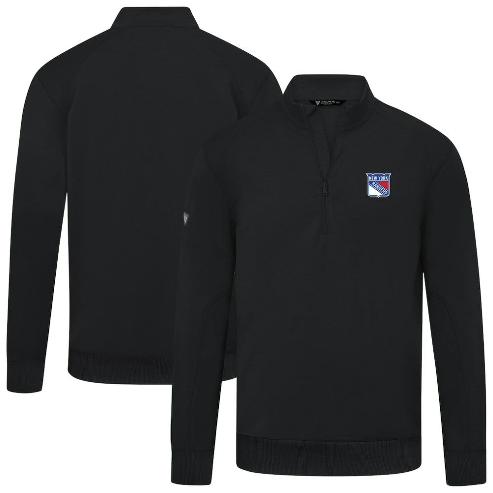 NHL New York Rangers Levelwear Upright Tri-Blend Quarter-Zip Pullover