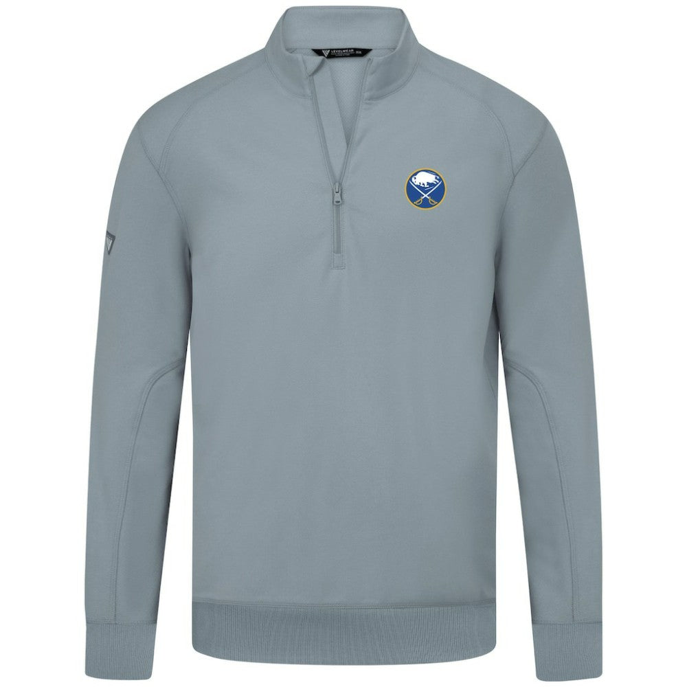 NHL Buffalo Sabres Levelwear Upright Tri-Blend Quarter-Zip Pullover