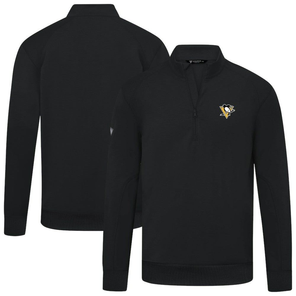 NHL Pittsburgh Penguins Levelwear Upright Tri-Blend Quarter-Zip Pullover