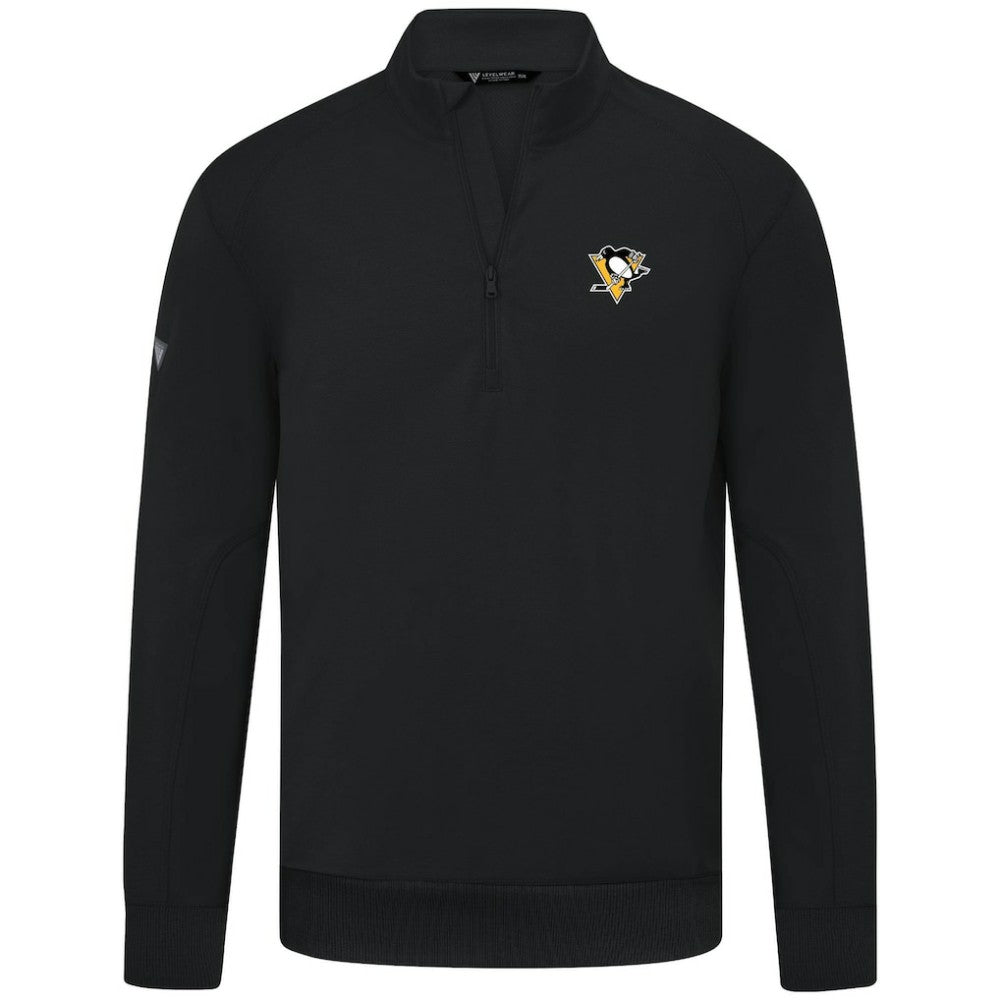 NHL Pittsburgh Penguins Levelwear Upright Tri-Blend Quarter-Zip Pullover