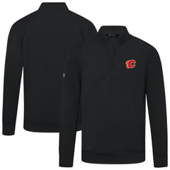 NHL Calgary Flames Levelwear Upright Tri-Blend Quarter-Zip Pullover