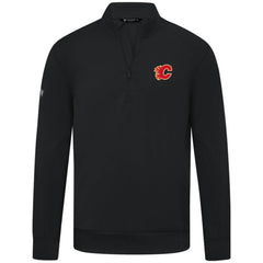 NHL Calgary Flames Levelwear Upright Tri-Blend Quarter-Zip Pullover